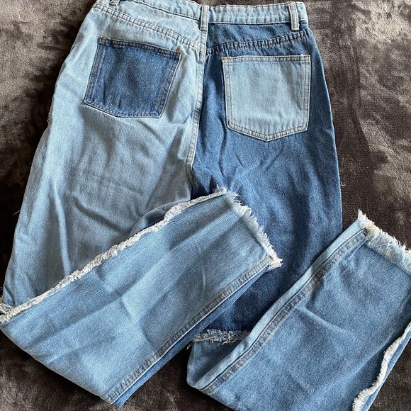 Unworn Two-Tone Light Blue Jeans - Picture 4 of 7